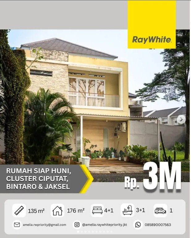 DIJUAL Rumah Cluster Ciputat