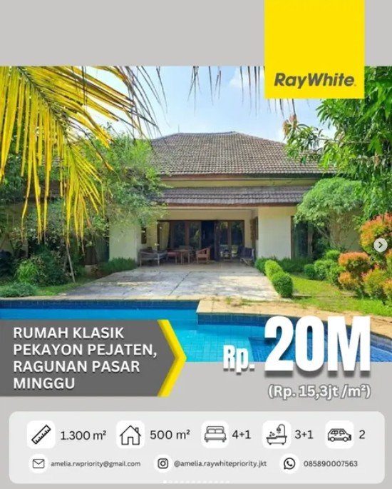 DIJUAL CEPAT!! Rumah klasik di Pejaten Pekayon, Ragunan Pasar Minggu. 