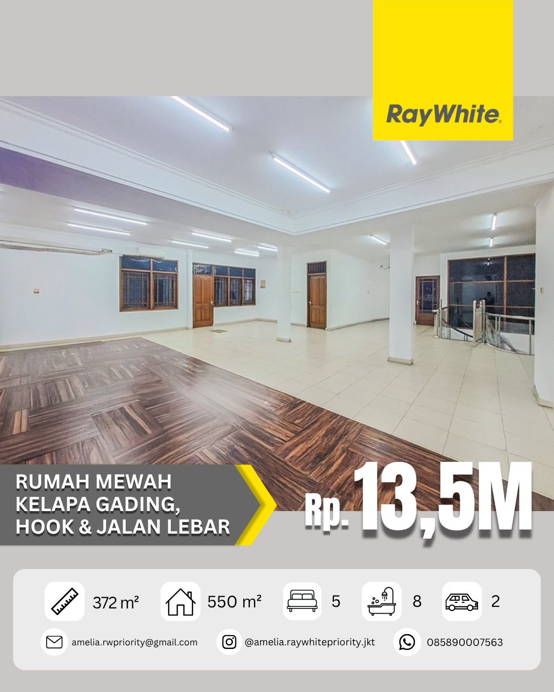 RUMAH MEWAH Kelapa Gading, Hook & Jalan Lebar