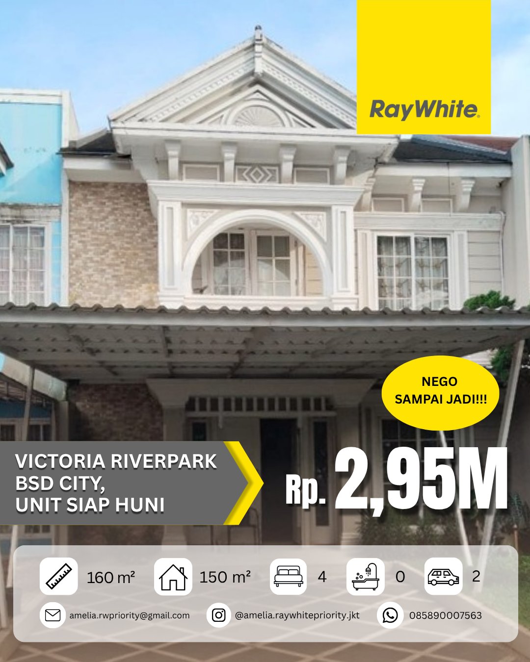 Rumah di Victoria Riverpark BSD City, Unit Siap Huni (NEGO SAMPAI JADI!!!)