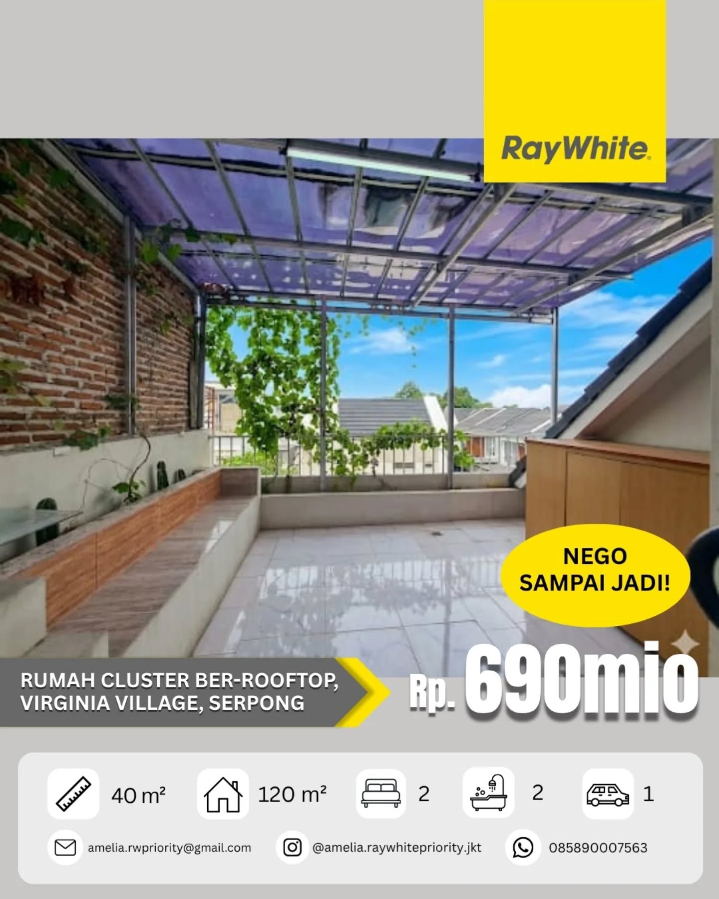 RUMAH CLUSTER VIRGINIA VILLAGE, GADING SERPONG