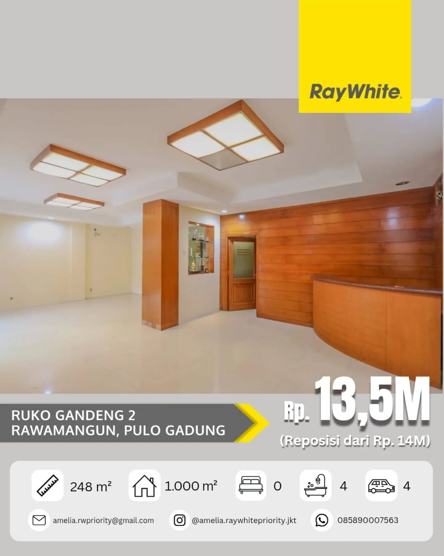 DIJUAL RUKO GANDENG 2, LOKASI STRATEGIS UNTUK TEMPAT USAHA KULINER DI BALAI PUSTAKA, RAWANGUN, PULO GADUNG, JAKARTA TIMUR